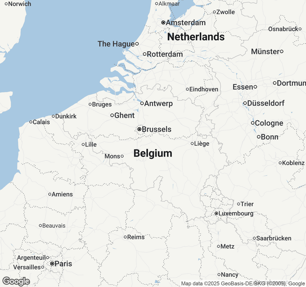 Map of Belgium